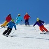skiing friends